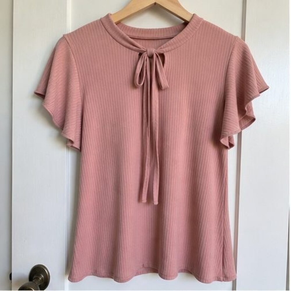 Blush Button Blouse